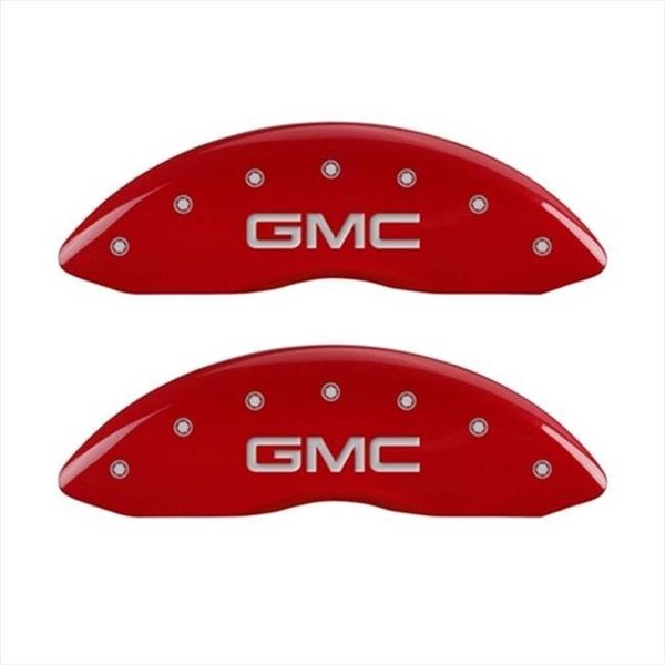 Mgp Caliper Covers MGP Caliper Covers 34208SGMCRD GMC Red Caliper Covers - Engraved Front & Rear; Set of 4 34208SGMCRD